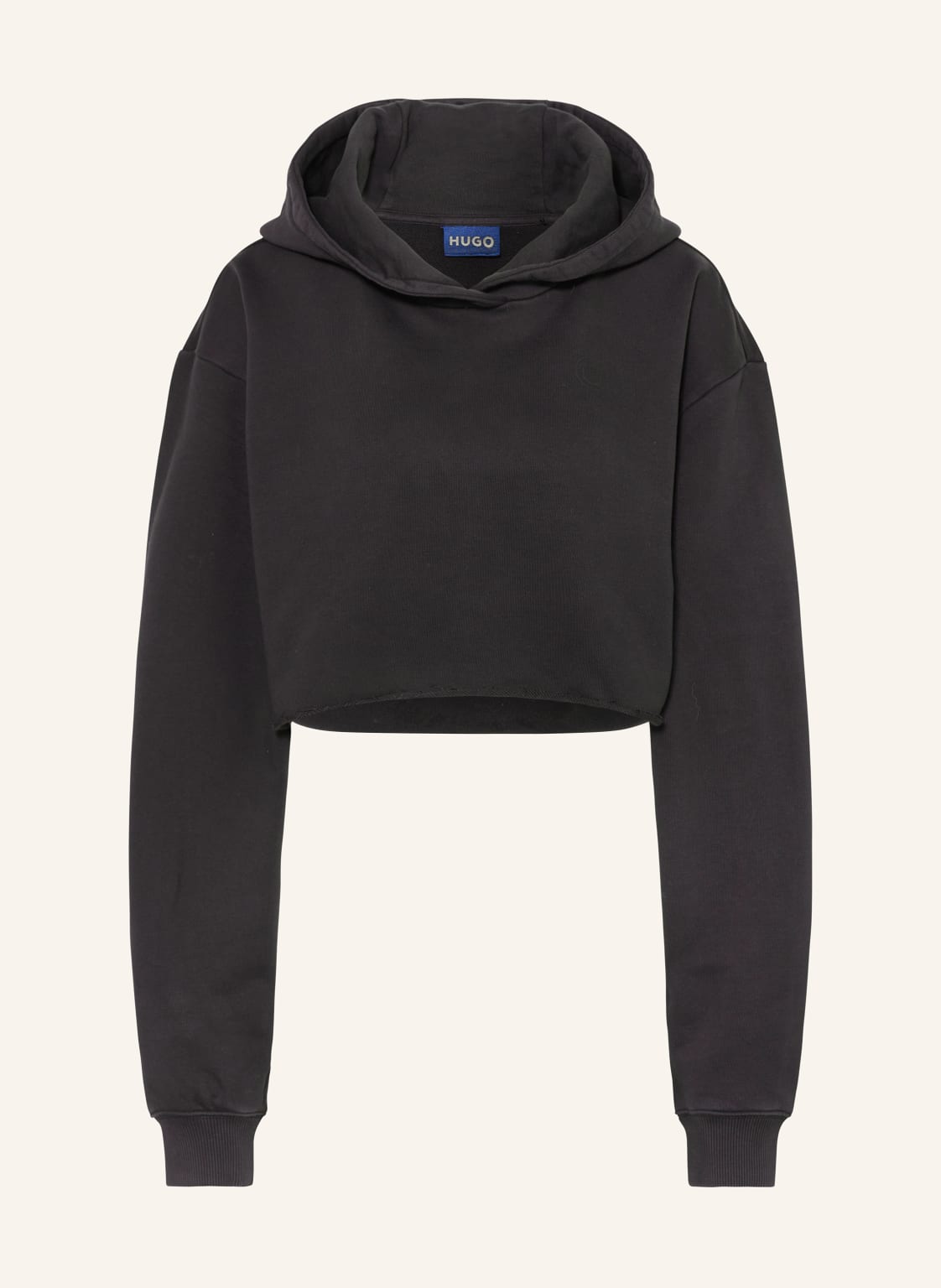 Hugo Blue Cropped-Hoodie Danarion schwarz von HUGO BLUE