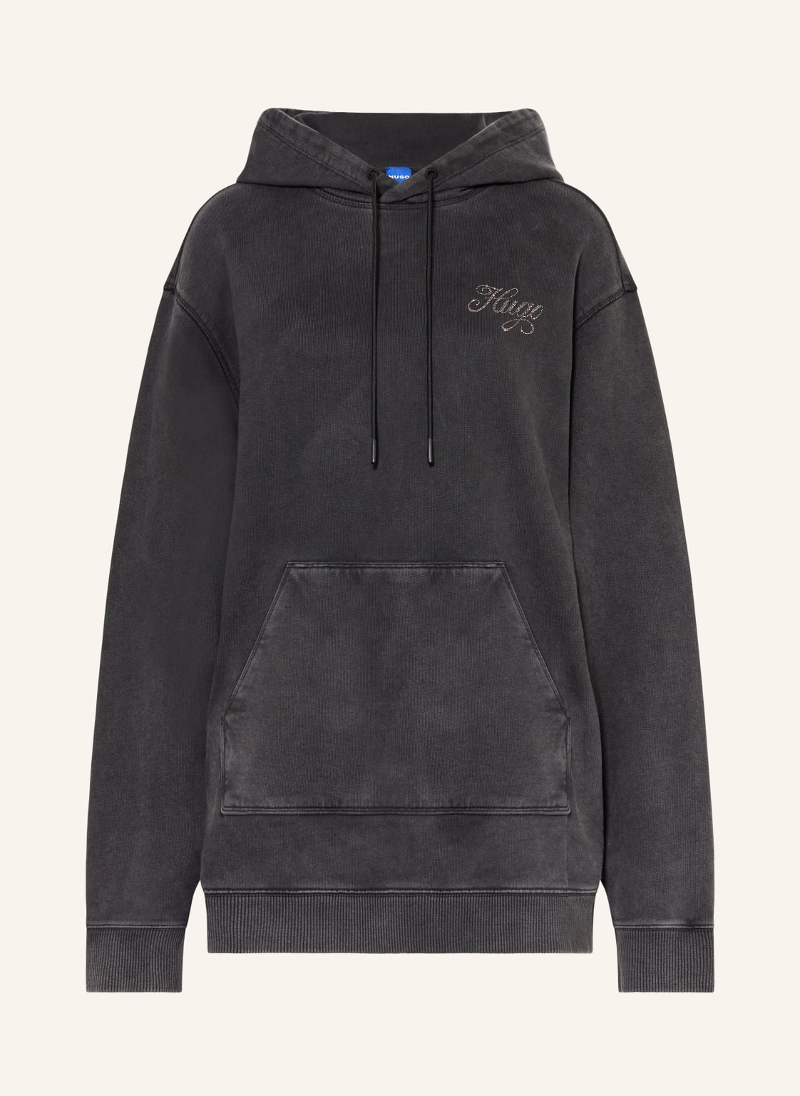 Hugo Blue Oversized-Hoodie Dejandra Mit Schmucksteinen grau von HUGO BLUE