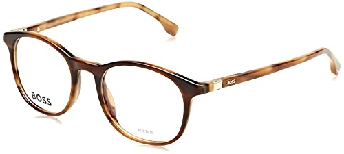 BOSS HUGO 1437 Brille, Gold Brown Horn, 51 für Herren, Gold Brown Horn von HUGO BOSS