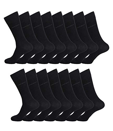 BOSS HUGO Herren Socken Strümpfe Business Allround RS SP 50388453 15 Paar, Farbe:Schwarz, Größe:39-42, Artikel:-001 black_A von HUGO BOSS