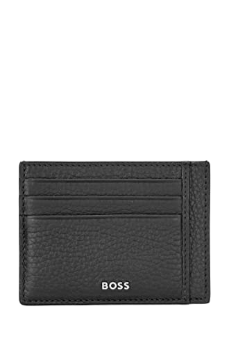 BOSS Herren Crosstown S Card N Kartenetui aus italienischem Leder mit Logo-Schriftzug Schwarz Stck von HUGO BOSS