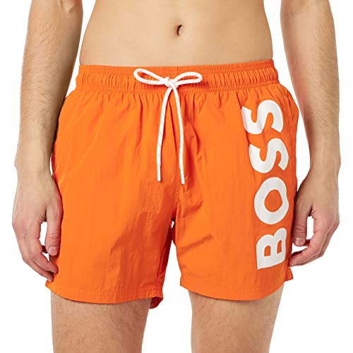 BOSS Herren Swim_Short Octopus, Orange, L von HUGO BOSS