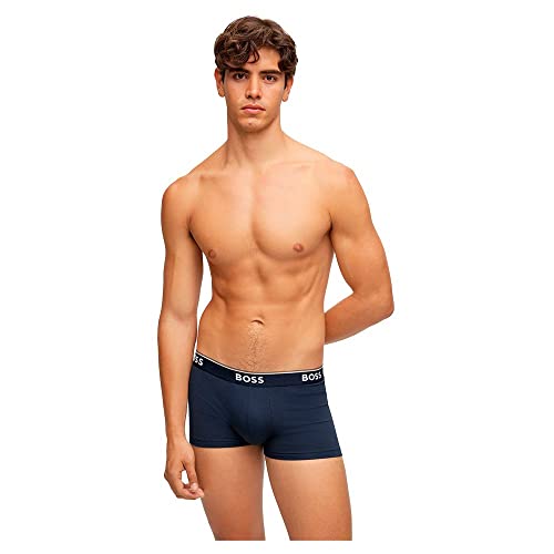 HUGO BOSS Herren Trunk 3p Co/EL Boxershorts, Open Blue 480, XL von BOSS