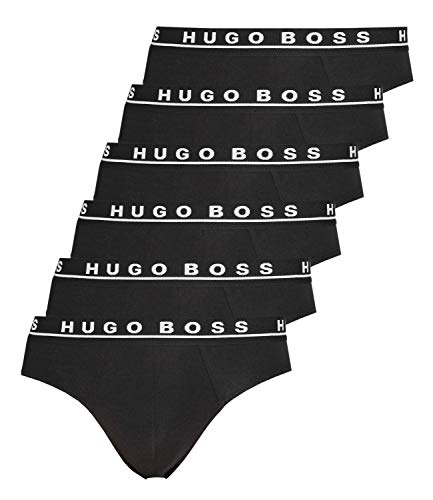 BOSS Hugo Herren Slips Briefs Unterhosen 50325402 6er Pack, Farbe:Schwarz;Wäschegröße:L;Artikel:-001 Black von HUGO BOSS