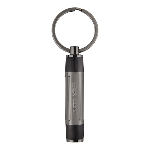BOSS Hugo Schlüsselanhänger Gear Ribs | Hochwertige Geschenkbox (Black) von HUGO BOSS