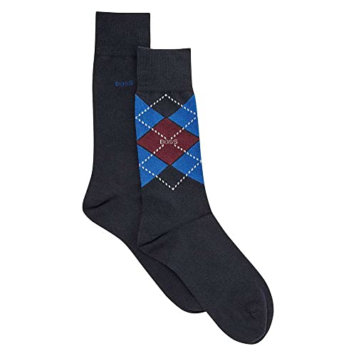 BOSS Men's 2P RS Argyle Col CC Regular Socks, Dark Blue403, 43-46 von BOSS