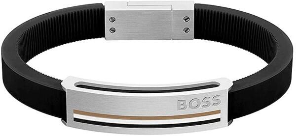 HUGO BOSS - Boss Armband Orlando Silikon schmal, Schwarz von HUGO BOSS