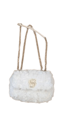 HUGO BOSS - Boss Icon S Handtasche, Umhängetasche aus Teddy-Gewebe, Weiß von HUGO BOSS