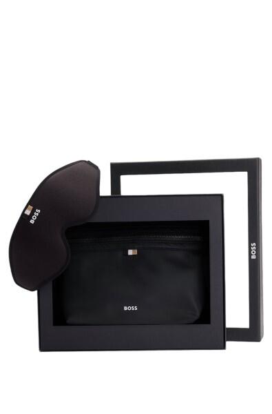 HUGO BOSS - Boss Set Washbag & Mask, Waschbeutel und Schlafmaske, Schwarz von HUGO BOSS