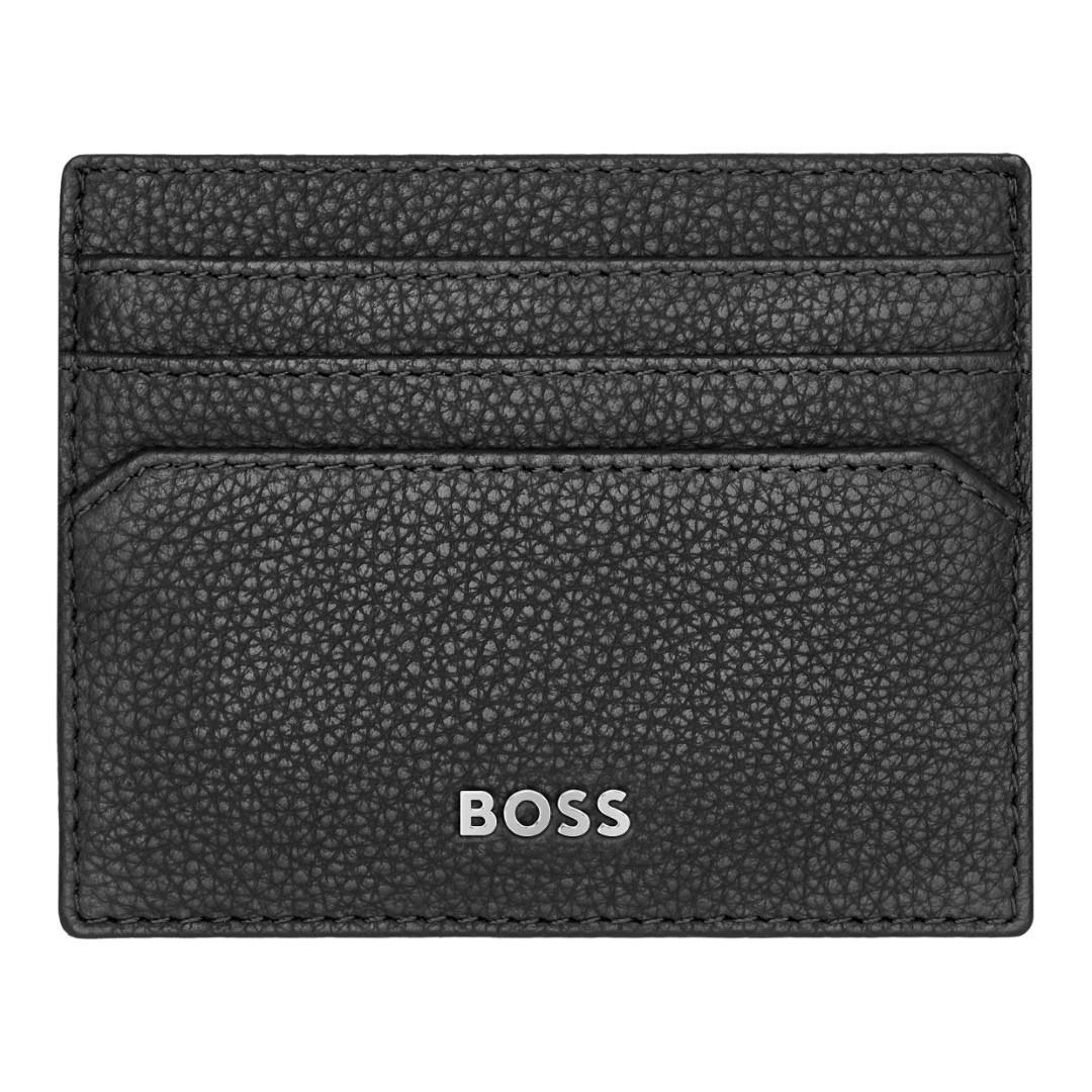 HUGO BOSS - Kreditkartenetui Classic Grained Black Schwarz von HUGO BOSS
