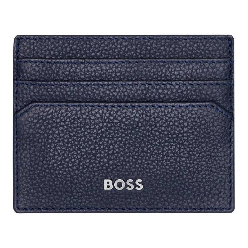 HUGO BOSS - Kreditkartenetui Classic Grained Navy Dunkelblau von HUGO BOSS