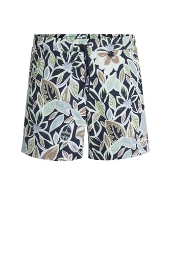 HUGO Herren CALALA Bedruckte Badeshorts mit Logo-Detail Dunkelblau L von HUGO BOSS