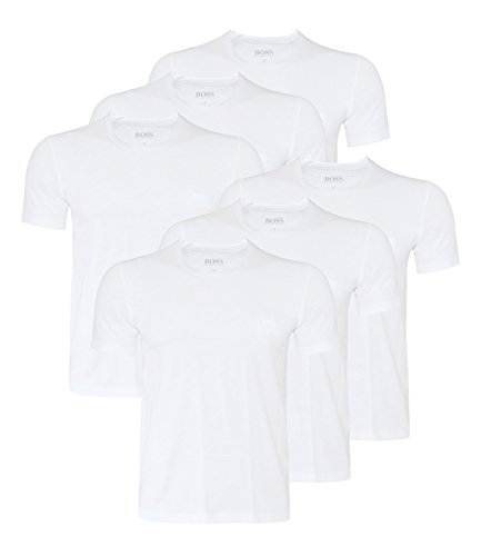 Hugo Boss 3er Pack O Neck 100 3 x weiss Rundhals Ausschnitt T Shirts, 3 X Weiss, S(4)48 von HUGO BOSS