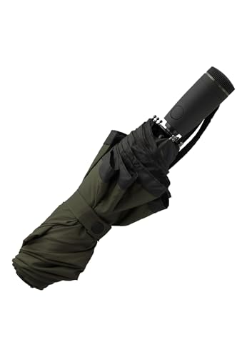 Hugo Boss Gear Regenschirm Taschenschirm aus Polyester in der Farbe Khaki, Maße offen: Länge ca. 62 cm, Durchmesser ca. 104 cm, HUF007T von HUGO BOSS