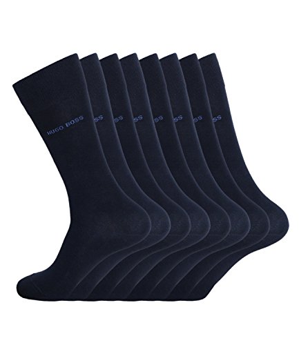 HUGO BOSS Herren Socken Strümpfe Business Allround RS Uni 50388437 8 Paar, Farbe:Blau, Größe:43-46, Artikel:-401 dark blue_A von HUGO BOSS