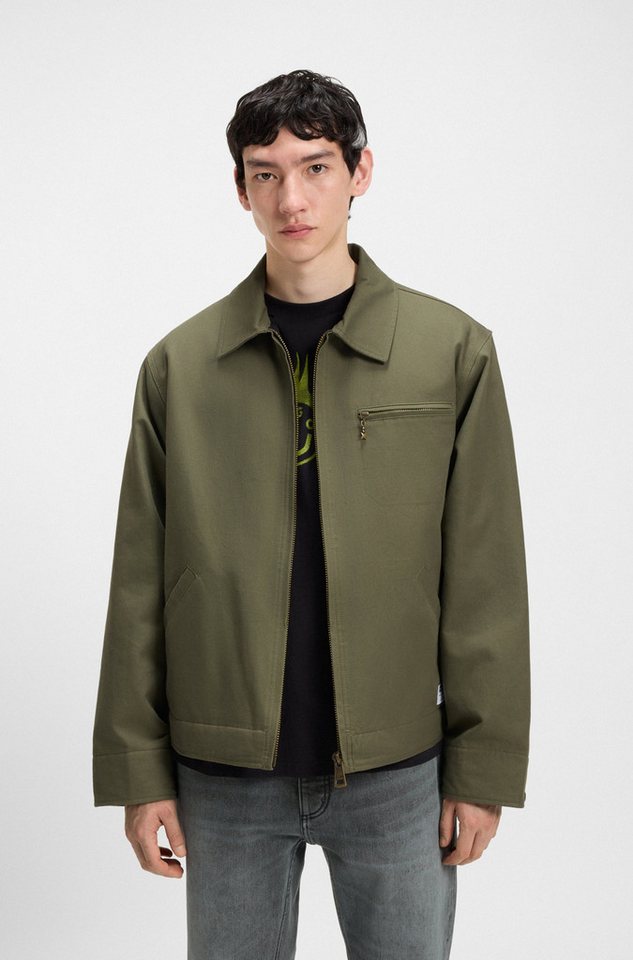 HUGO Blue Canvasjacke Blake leicht wattiert, regular fit Overshirt Übergangsjacke Kurzjacke Bomber von HUGO Blue