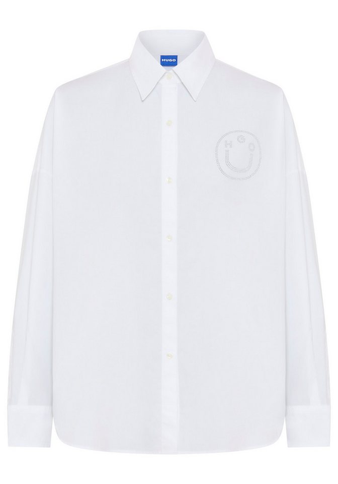 HUGO Blue Hemdbluse Edafne im Oversized Fit, aus Baumwolle von HUGO Blue