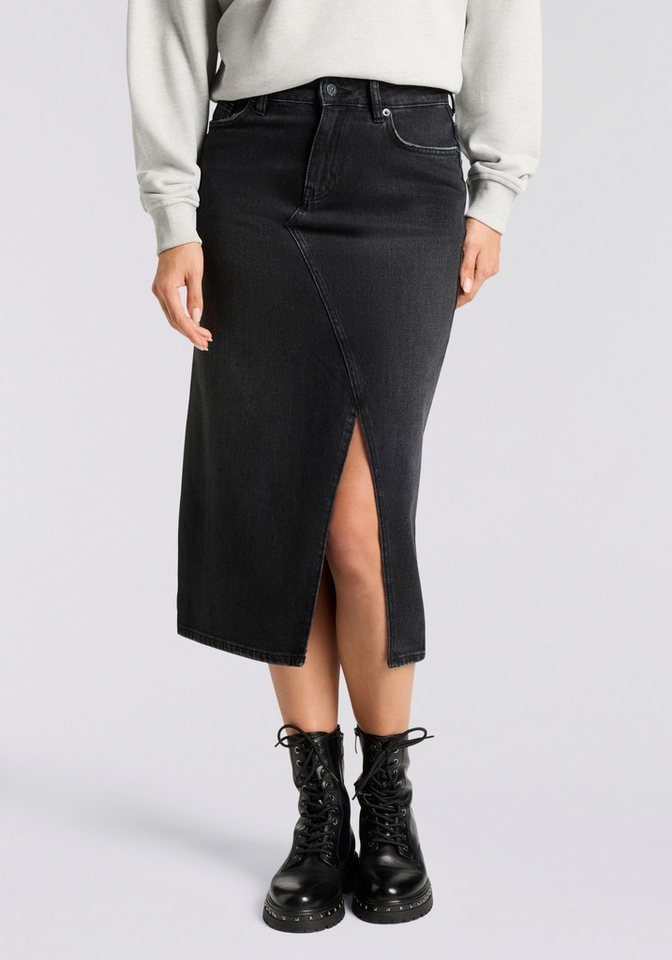 HUGO Blue Jeansrock Goja in Midi-Länge, mit asymmetrischem Schlitz von HUGO Blue