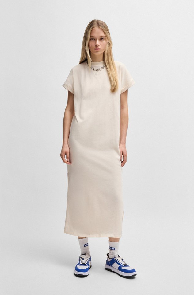 HUGO Blue Jerseykleid Nalle Oversized mit Schlitz, mit Logostickerei, Jersey von HUGO Blue