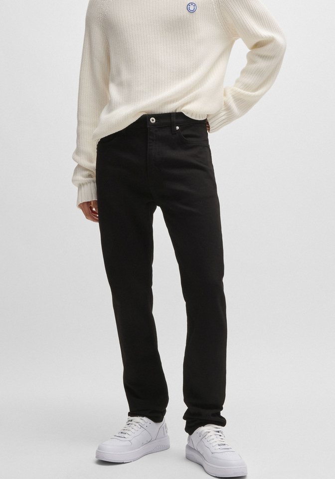 HUGO Blue Slim-fit-Jeans Ash mit Stone-washed-Finish von HUGO Blue