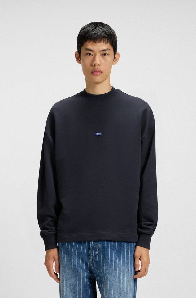 HUGO Blue Sweatshirt Nedro Rundhalsausschnitt, Regular Fit, Logo-Patch von HUGO Blue