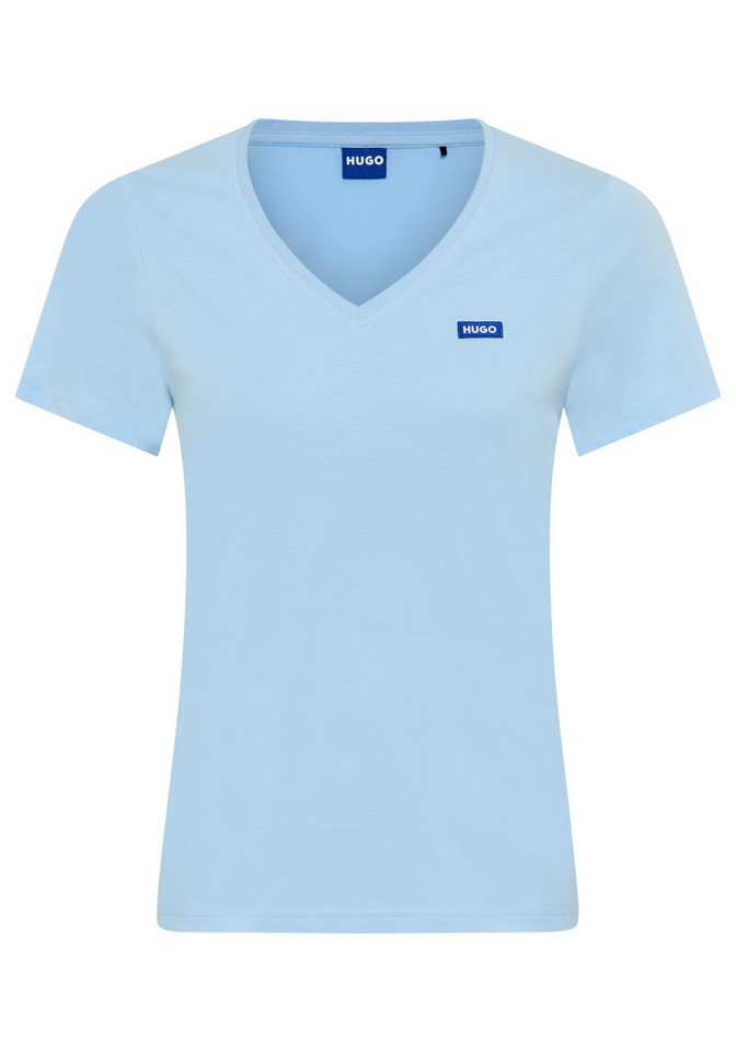 HUGO Blue T-Shirt Classic V mit Logo, V-Ausschnitt von HUGO Blue