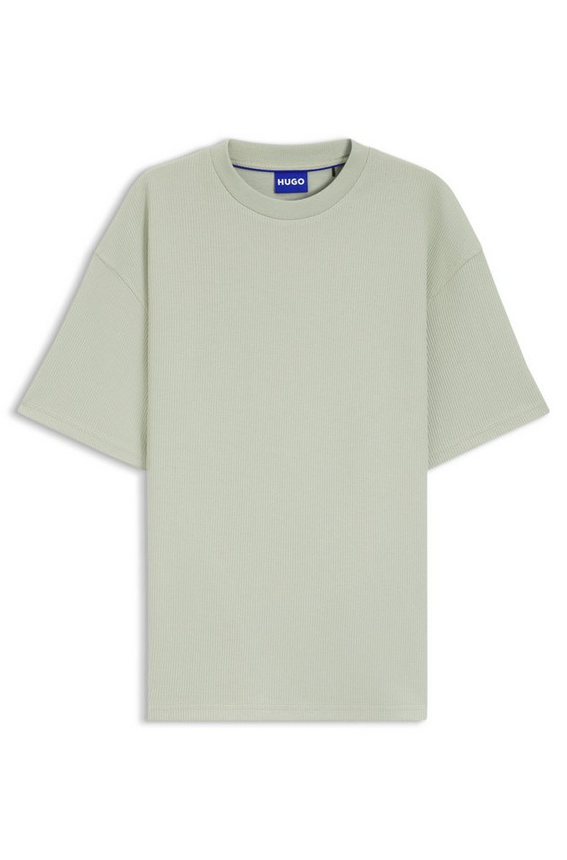 HUGO Blue T-Shirt Nuwaffle Rundhalsausschnitt, Regular Fit, dezentes Waffelmuster von HUGO Blue
