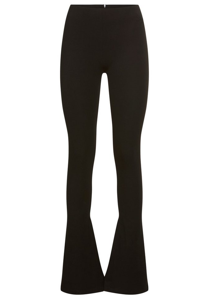 HUGO Blue Webhose Neleria mit Reißverschluss hinten elastische Flare Legging Pants Schlag von HUGO Blue