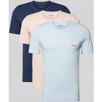HUGO T-Shirt mit Label-Print im 3er-Pack in Rosa, Größe S von HUGO