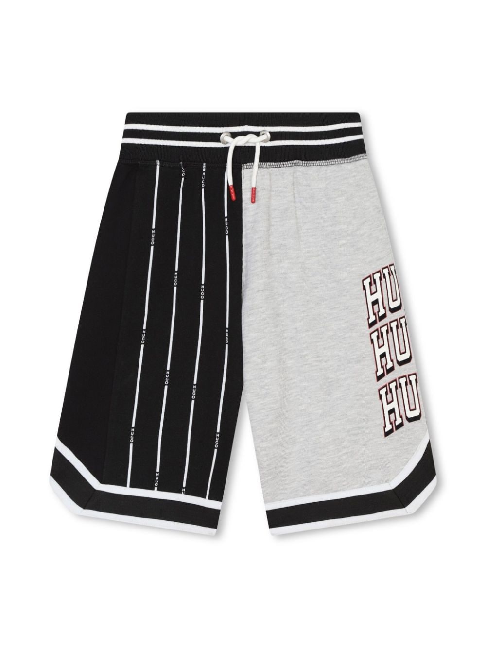 HUGO KIDS Colour-Block-Joggingshorts mit Logo-Print - Grau von HUGO KIDS