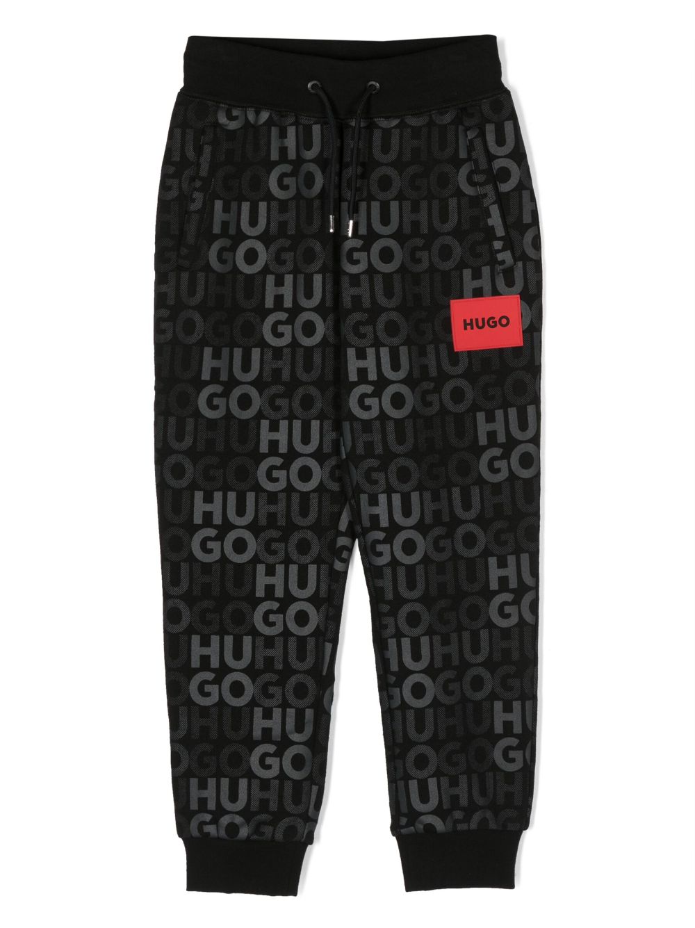 HUGO KIDS Jogginghose mit Logo-Print - Schwarz von HUGO KIDS