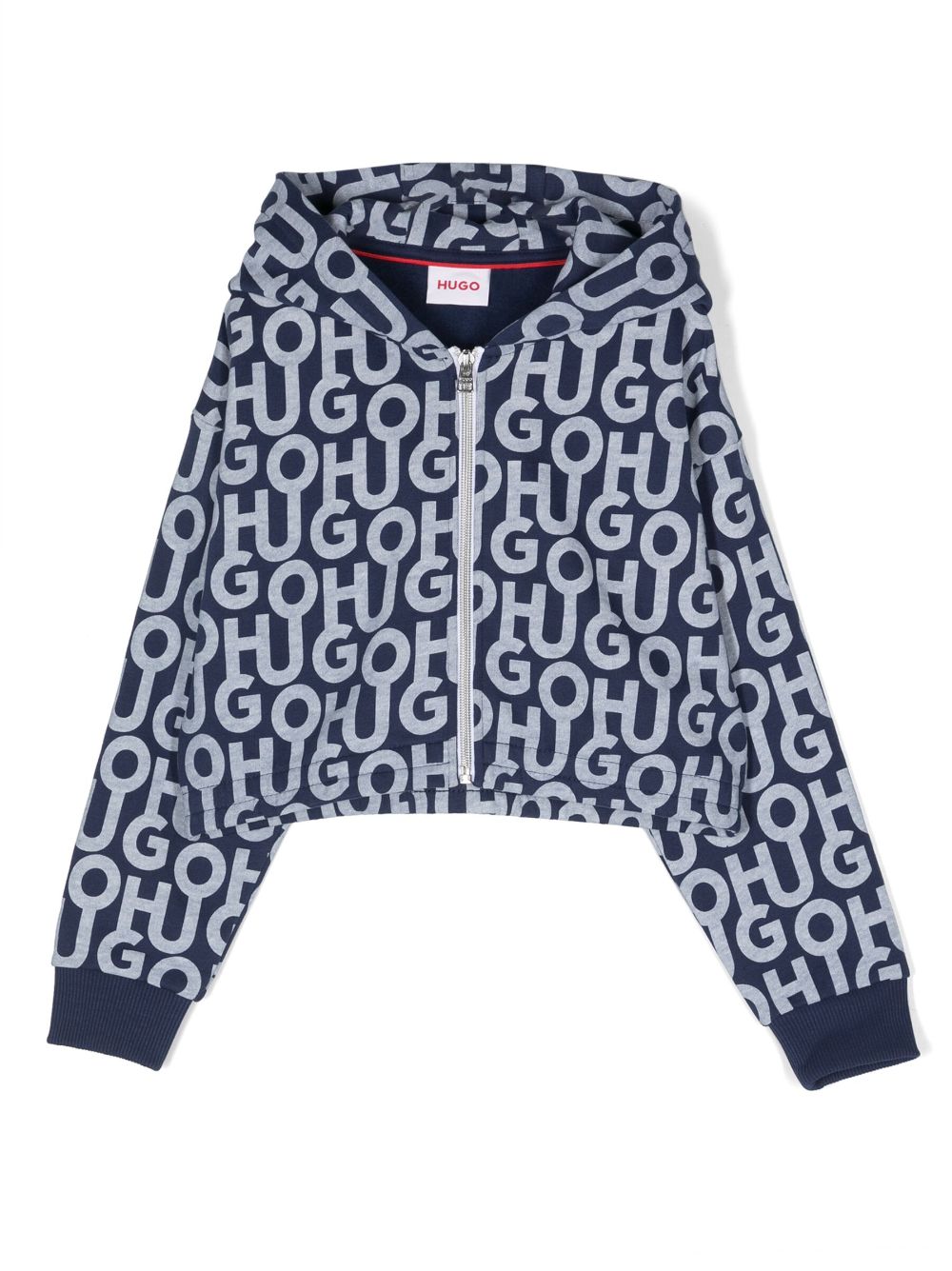 HUGO KIDS Kapuzenjacke mit Logo-Print - Blau von HUGO KIDS