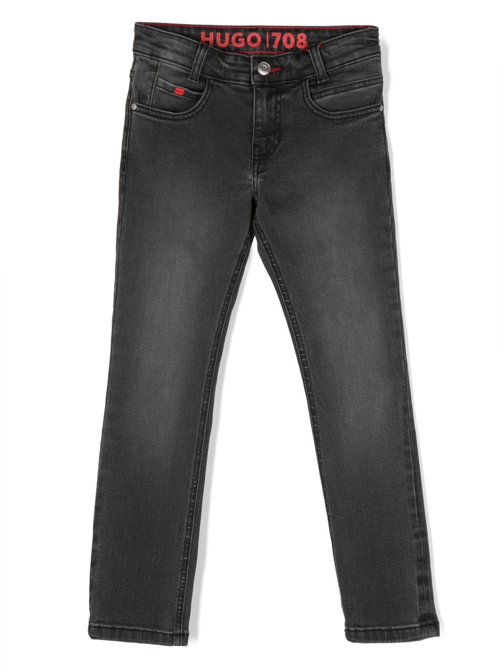 HUGO KIDS Klassische Straight-Leg-Jeans - Grau von HUGO KIDS