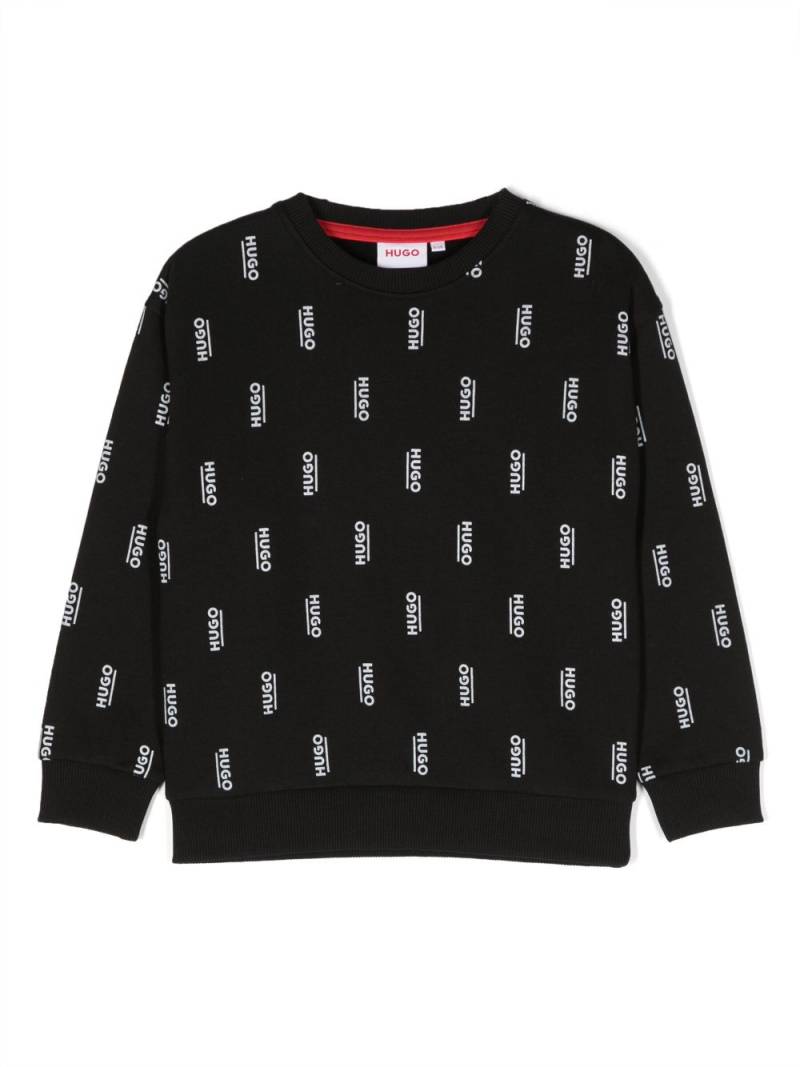 HUGO KIDS Sweatshirt mit Logo-Print - Schwarz von HUGO KIDS
