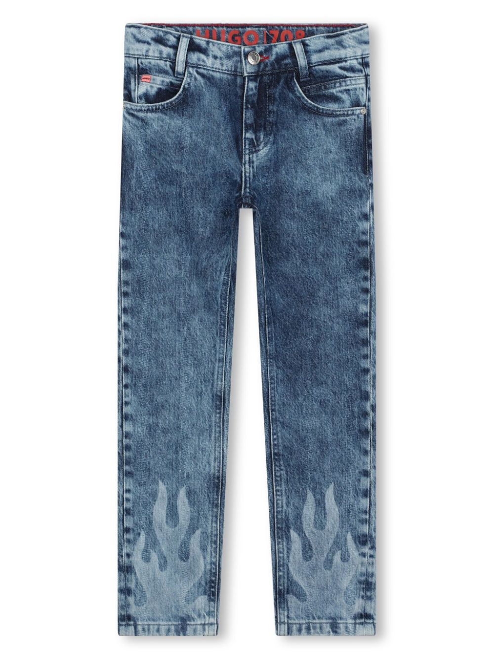 HUGO KIDS Jeans mit Logo-Print - Blau von HUGO KIDS