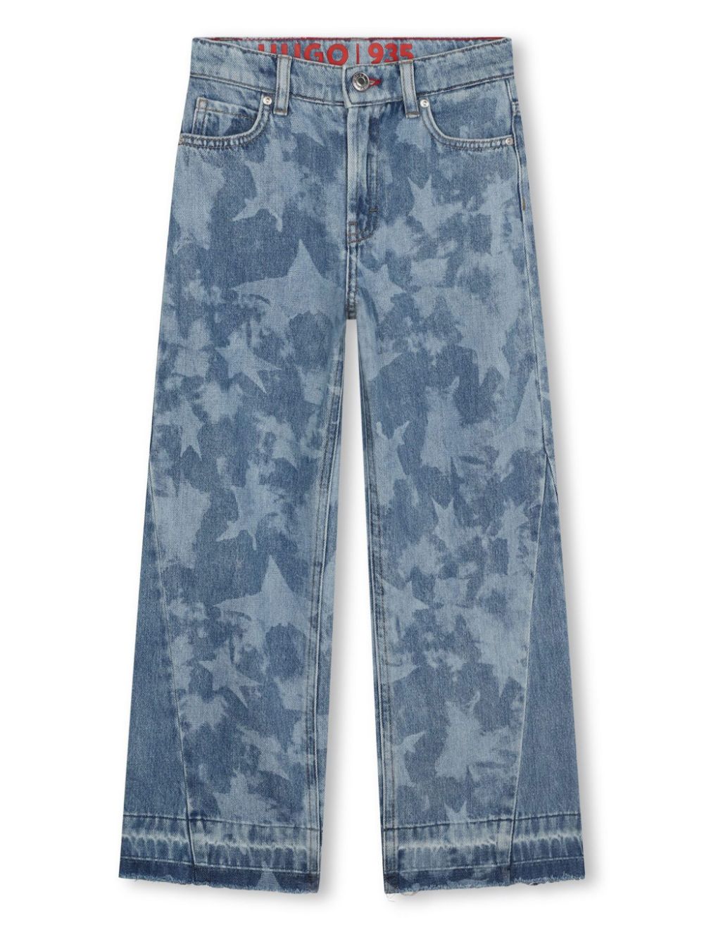 HUGO KIDS Gerade Jeans mit Stern-Print - Blau von HUGO KIDS