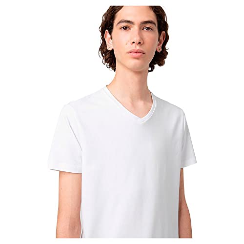 HUGO Herren v T Shirt, Weiß (White100), L EU von HUGO