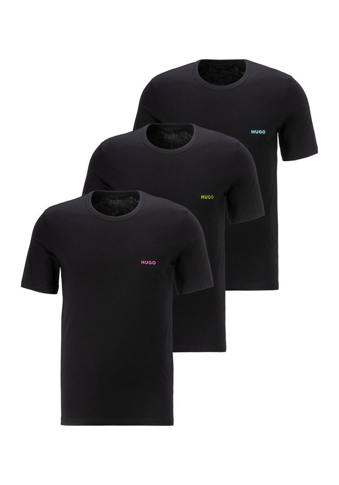 HUGO T-Shirt T-SHIRT RN TRIPLET P 10217251 01 (Packung, 3-tlg., 3er Pack) mit HUGO Logo auf der Brust von HUGO