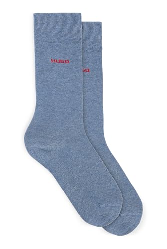 HUGO Herren 2P Rs Uni Colors Cc Regular Socks, Open Blue469, 43-46 von HUGO
