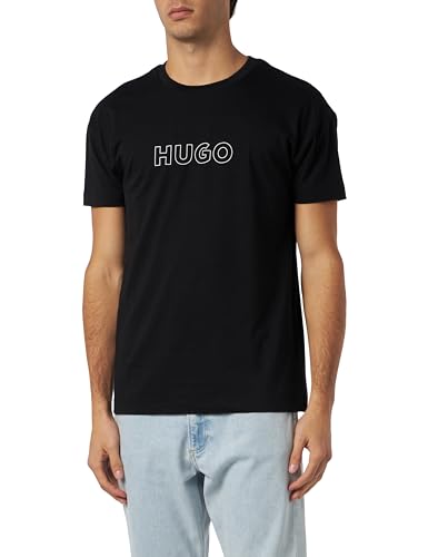 BOSS Men Brush Logo T-Shirt Black1, XXL von HUGO