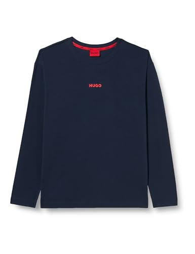 BOSS Men Linked LS-Shirt Dark Blue405, S von HUGO