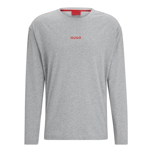 BOSS Men Linked LS-Shirt Medium Grey35, XL von HUGO