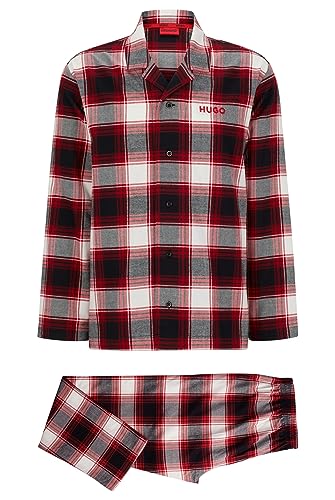 BOSS Men Soft Check Pyjama Open Pink693, L von HUGO