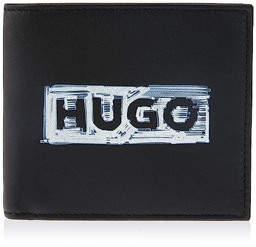 HUGO Brock_4 cc Coin Herren Wallet, Black1 von HUGO