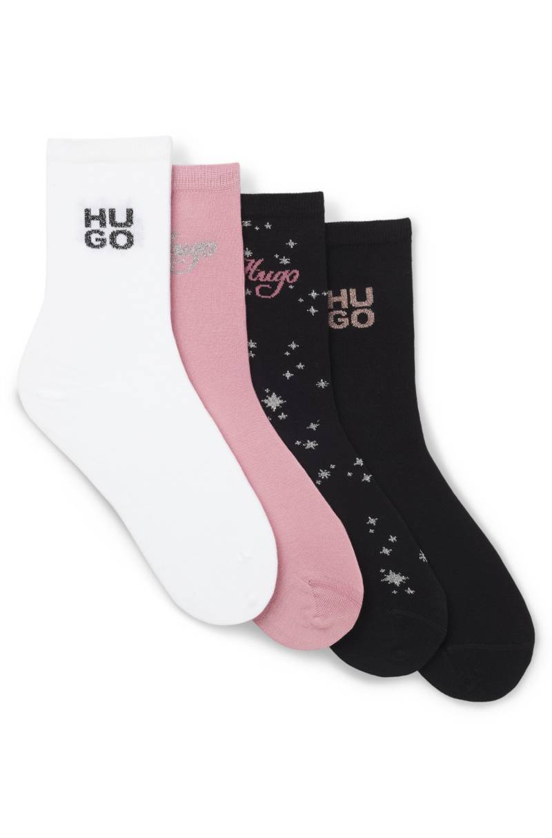 Geschenk-Set mit mittelhohen Socken im Vierer-Pack von HUGO