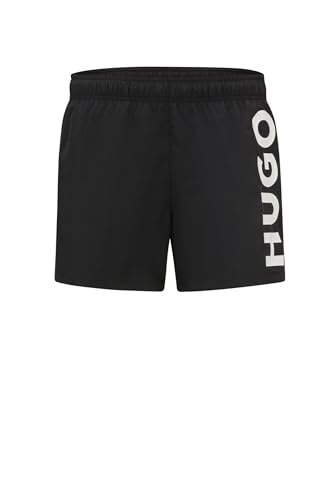 HUGO Herren ABAS Badeshorts mit vertikalem Logo-Print Schwarz001 XXL von HUGO