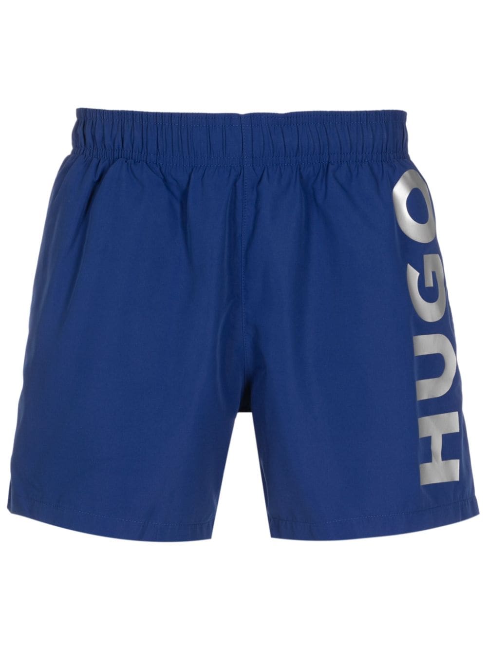 HUGO Abas Badeshorts mit Metallic-Logo - Blau von HUGO