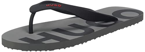 HUGO Herren Arvel Thng Flipflops mit Logo-Details, Dark Grey22, 35/36 von HUGO