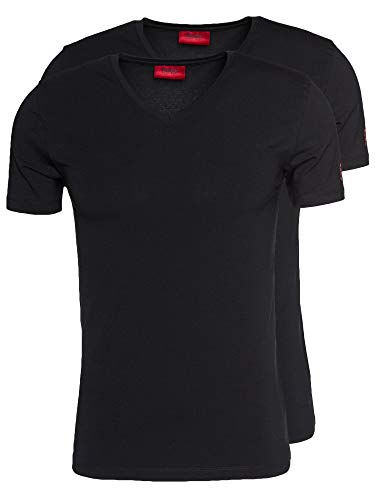 HUGO BOSS MEN T-SHIRT DOUBLE V Stretch Schwarz Größe L von HUGO