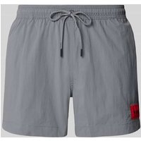HUGO Badehose mit elastischem Bund Modell 'DOMINICA' in Anthrazit, Größe XL von HUGO